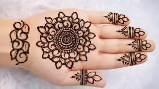 Front simple mehandi designs 🎀