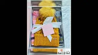 Juicy Couture Yellow Pink and Purple Beanie and Scarf Set Gift Set NWT