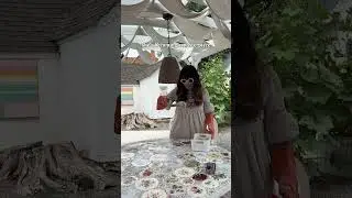 Start to finish: my thrifted plate mosaic table in one satisfying video! 🙌🏻