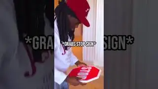 Kai Cenat Recreates His Viral Stop Sign Meme From 2016! 😭😂