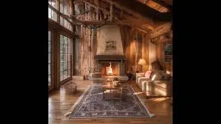Rustic Modern Cabin Living Room Tour #RusticModern #CozyLivingRoom