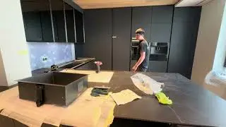 ОБЛИЦОВКА МЕБЕЛИ КВАРЦЕВЫМ КАМНЕМ DEKTON | Элитный ремонт квартиры в ЖК 