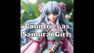 AI makes action figures! Countries as Samurai Girls