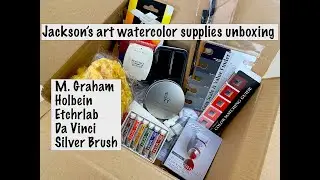Unboxing Jackson's Art Watercolor Supplies - M. Graham, Holbein, Etchrlab, Da Vinci and Silver Brush