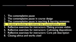 4. Student Activities to Cultivate the Contemplative Pause