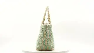Like Dreams Women Girls Summer Tote Straw Vegan Leather Top Handle Picnic Fashion Shoulder Handbag
