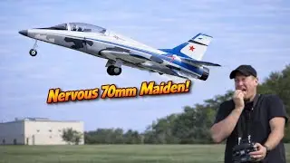 E-Flite Viper 70mm Maiden flight Grass Ops