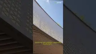 Perforated aluminum facade panels