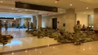 VIDEO: National Guard troops seen at the U.S. Capitol