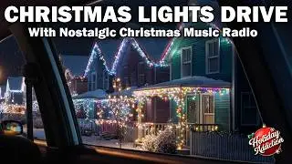 5 Hour Relaxing Drive Through Christmas Lights - Holiday Ambience For Cozy Vibes