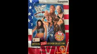 WWF 2002 Wrestling Sticker Album - The last ever WWF sticker album fully complete - WWE attitude