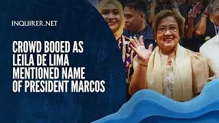Crowd booed as Leila de Lima mentioned name of President Marcos