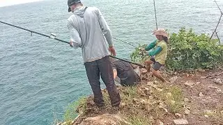 MANCING IKAN BESAR DI PANTAI BANTENG MATI JIMATKU KEMBALI || bari ngluyur mancing ikan