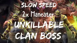 Slow Double Maneater Unkillable CB Team For Early Game/NM Clan Boss
