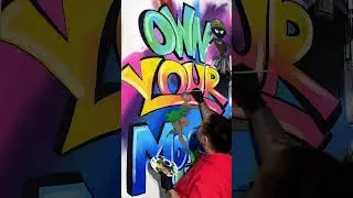 Painting Mixed Tinkerbell #shorts #shortvideo #mural #painting #art #tinkerbell #disney