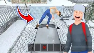 Schoolboy Runaway Stealth - But Gena Was Asleep On Top of The Car | Full Gameplay. 
