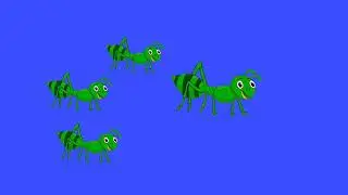 Ant Walking Blue Screen/Cartoon Ant Animation/Green Ant Blue Screen/Walking Ant/No CopyrightFree🐦🐦