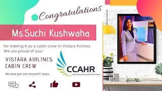 4th CCAHR trainee from Sikandrabad-Bulandshahr, Uttar Pradesh becomes Airhostess in Vistara airlines
