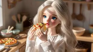 구체관절인형 AI asmr cooking pizza 피자 만들기 #bjd #balljointeddolls #vlog #doll #人形 #球体関節人形