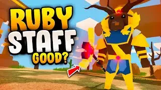 NEW* Ruby STAFF* Worth it? in Roblox Islands (Skyblock)
