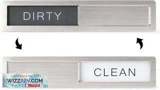 KitchenTour Dishwasher Magnet Clean Dirty Sign Premium Stainless Steel Clean Dirty Magnet