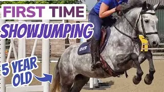 FIVE YEAR OLD HORSE GOES SHOWJUMPING FOR THE FIRST TIME ~ Dora see's fillers and a new arena