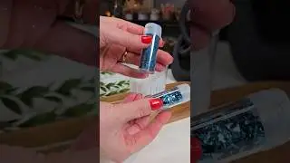 Turning Glass into Magic! ✨ DIY Blue Sparkle Candle💙🕯️#candle #diy #love #gift #cute #flowers