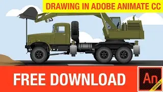 Truck Drawing in Adobe Animate CC (FREE Download)