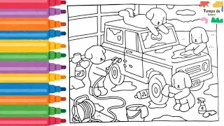 Tempo de Colorir | Colorindo Bobbie Goods | Lavando o carro