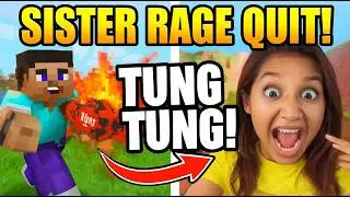 Minecraft Sister Trolling 😂 Rage Quit! | Tung Tung Mod Hindi Prank