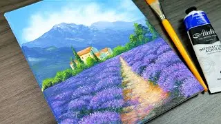 How to Paint a Beautiful Lavender Field Step by Step!