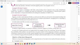 Scope of Operation Management Session 01 CMA Inter Operation Management