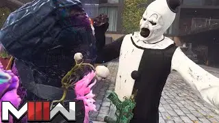 Michael Myers and Terrifier Art the Clown Execution Montage in Modern Warfare 3