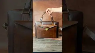 Кожаный портфель #leathercraft #кожа #learning #leather #кожаныеизделия #handmade #fashion #портфель