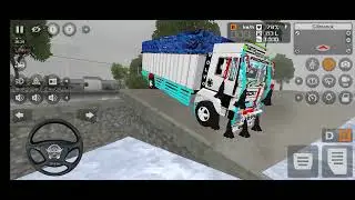 Truck 4x4 village mud road off' road game play bus simulator indonesia 