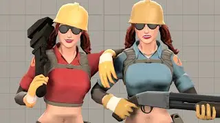 (SFM) Team Fortress 2 Enhanced Uber Entertainment's Female Engineer