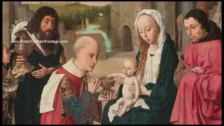 Adoration of the Magi Vintage Religious Art by Geertgen tot Sint Jans circa 1485