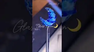 Glass blue moon🌙💙 #glassblowing #lampwork #glassart #handmade #moonlovers #art