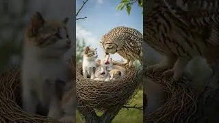 Kittens Find Comfort in an Owl&rsquo;s Nest and Discover a New Best Friend #cute #animals #nature