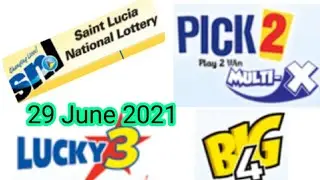 Saint Lucia National Lottery Pick 2/Lucky 3/Big 4 Best Number for ( 29 June 2021 ) just try