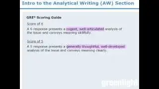 GRE Analytical Writing - Intro to the GRE Analytical Writing Section