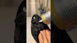 Diy Black jutti 😱 #dreamcraftswithhina #jutti #shorts #diy #craft #handmade #craftideas #art