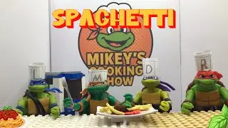 Mikey&rsquo;s Cooking Show: S1 Episode 4 Spaghetti (Ninja Turtles Stop motion) TMNT