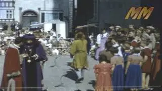 Hamelin Germany Pied Piper re-enactment 1960s old cine film 122