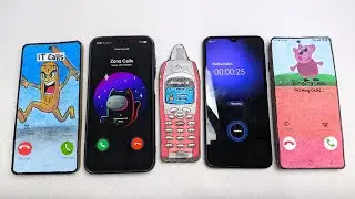 Huawei vs Samsung Among us vs Ericsson vs Samsung A20 Stopwatch vs Pixel Skype incoming call