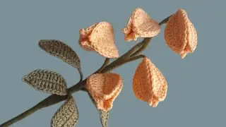 Golden Rain Tree Flower / crochet tutorial 