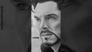 Doctor Strange Drawing | Realistic Portrait Drawing Of Doctor Strange / #shorts #youtubeshorts