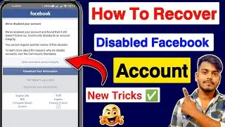 How To Recover Disabled Facebook Account 2025 | We've disabled your account facebook 2025