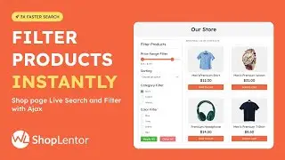 How to Add WooCommerce Product Filters (Quick Product Search) | AJAX Product Filters | ShopLentor