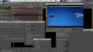 Time displacement in Cinelerra HV (a video editor for Linux) - TimeFront & Title effects